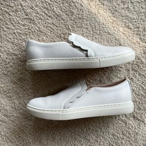 Kate Spade White Leather Scallop Sneakers - 6